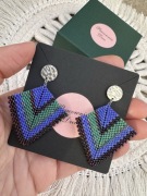 Kolczyki geometryczne chabrowe