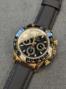 Seiko mod Daytona złoto szafir