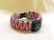 Bransoleta/Bransoletka Paracord, ręcznie robiona 17 cm survival, kompas