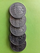 Polska 10000 zł 1990; Solidarność; 5 monet