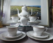 Bareuther Waltsassen serwis herbaciany 4trio. Vintage