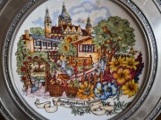 Ceramiczny talerz na ścianę cyna