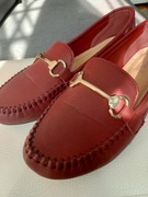 Bordowe mokasyny damskie półbuty rozmiar 40