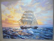 Kolekcjonerska interpretacja obrazu Charlesa Vickery’ego „Żaglowiec”