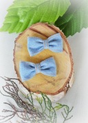 Spinki jeansowe kokardki HANDMADE