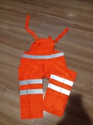 Spodnie robocze ogrodniczki odblaskowe 176 b pomarańczowe