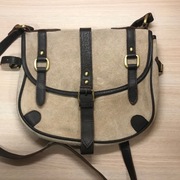 Klimatyczna torba ASOS listonoszka jasno beżowa ze skóry Vintage Retro