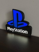 Lampka LED PlayStation – logo + napis | druk 3D | USB | 25,5 cm