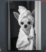 Obraz do łazienki ubikacji motyw Chihuahua wodoodporny