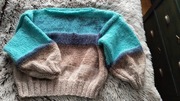 Sweter, wełna norweska ,moher, jedwab 