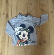 Szara bluzka z długim rękawem, półgolf, C&A Disney, r. 80 (9-12m-cy)