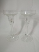 2 x szklany świecznik 15,5cm