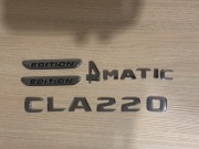 Oryginalne emblematy Mercedes CLA – komplet (CLA 220 / 4MATIC / Edition)