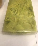 Piórka dekoracyjne jasne zielone 50g