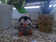 Handmade pluszak włóczka pingwinek