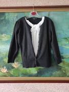 sweterek zapinany bolerko kardigan sweter szary grafitowy casual