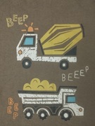 Jak nowa bluzka koszulka dla chłopca betoniarka wywrotka pojazdy 116 smyk