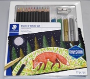 Zestaw Piśmienniczy Steadtler Black & White 17 Elementów Nowy