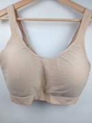 Biustonosz bezszwowy beżowy 4XL komfortowy elastyczny soft basic