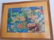 Piękne kwiaty pastele paspartu