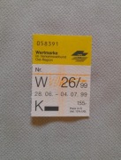 Bilet komunikacji miejskiej - WIEDEŃ / AUSTRIA - 155 ATS znaczek