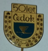 Znaczek, przypinka, odznaka na szpilce 50 lat CEDOK lata 70-te XX w. 