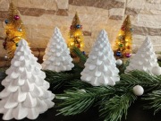 Choinki gipsowe 3 d, figurki gipsowe, Boże Narodzenie