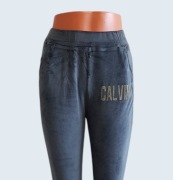 Damskie proste dresowe spodnie szare Calvin 34/36 XS/S 