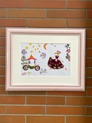 Obraz z Suszonych Kwiatów Rękodzieło w Ramce- Kopciuszek