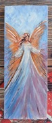 Anioł obraz na desce 38x15x2 cm
