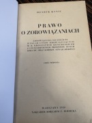 H.Konic. Prawo o zobowiązaniach. Część szczegółowa 1930