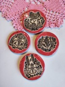 Ceramiczny magnes zwierzątko, rękodzieło 