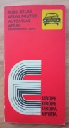 Stary atlas samochodowy Europy, Cartographia Budapest, PRL vintage