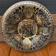 Stara PŁASKORZEŹBA MIEDZIANA RELIEF PETER Mosiadz patera