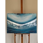 Obraz ręcznie malowany na płótnie 60x90 cm - Zakrzywienie czasoprzestrzeni