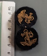 Para naszywek marynarskich - Haft Bajorkiem - Kotwice