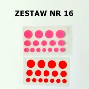 Zestaw KROPEK 32 szt. mix 1, 1,5 i 2 cm Dzień kropki Z16