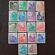 NRD  znaczki  Mi. 405 - 422   1954  seria czysta  II 