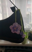 Breloczek do torebki kwiaty handmade