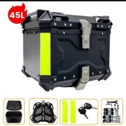 Kufer motocyklowy aluminiowy z płytą,  wnętrzem i oparciem 45 L