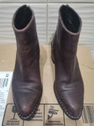 Bordowe botki new look 