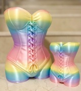 Doniczka Duża Gorset Osłonka 22 cm wysoka Figurka Kobieta Prezent Pastelowa