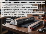Kompaktowa Latarka EDC CREE Q5 – Mocna, Metalowa, na Baterię AA