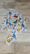 Szary bawełniany dres w dinozaury 5-6 lat