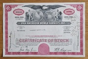 Akcja zestaw 4 Pan American North American WTC Air lotnictwo USA giełda