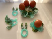 Wielkanocny zestaw podstawek pod jajka - 5 szt