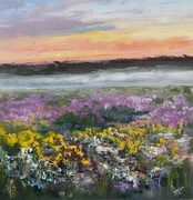 Obraz olejny płótno SZABRA , krajobraz abstrakcja