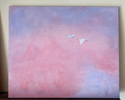 Obraz na płótnie. Akryl. 50x60cm. Para bocianów