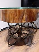 Stolik kawowy dąb/stal