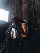 Kinkiety loftowe drewniane 2szt